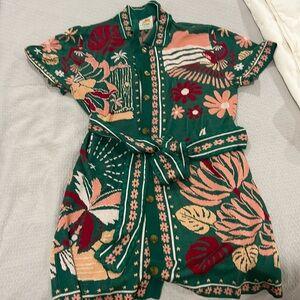Farm Rio, mini kimono dress. Light sweater material.
